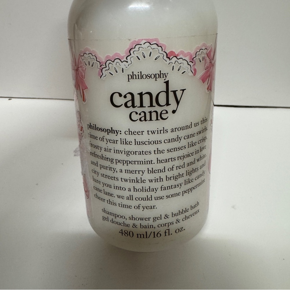 Philosophy Candy Cane Shampoo Shower Gel & Bubble Bath 16 OZ - Picture 2 of 3